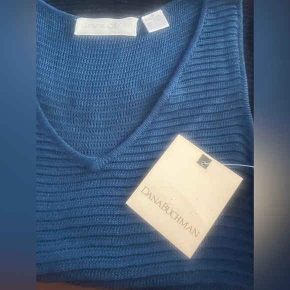 Dana Buchman Blue Sleeveless Knit Top - Picture 4 of 4